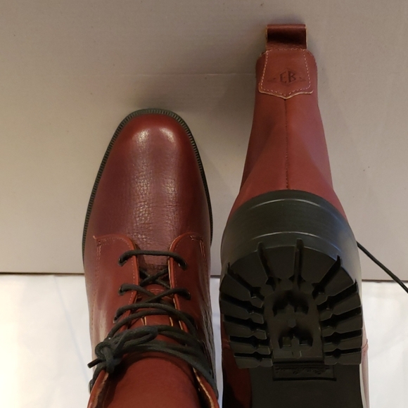 Eddie Bauer NEW Lug Sole Lace Up Leather Boot Women's 10 Burgundy USA 🎉HPx2🎉 - Picture 10 of 16